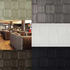 Cikkcakk varrott műbőr kollazs