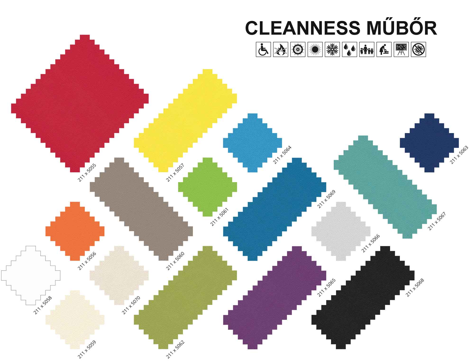 Cleanness antibakteriális műbőr 211x katalógus