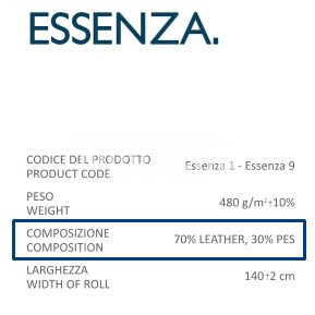 Essenza adatlap részlet