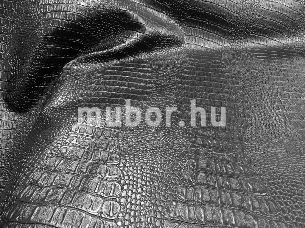 croco műbőr fekete - krokodilbőr minta