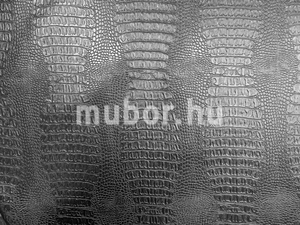croco műbőr fekete - krokodil mintázat