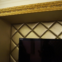 Műbőr falpanel nappali TV hátfal beugróban