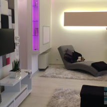 Műbőr falpanel nappali TV fal színes