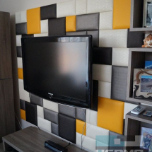 Műbőr falpanel nappali TV hátfal színes