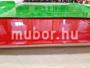 lack műbőr piros és zöld szín tükrös